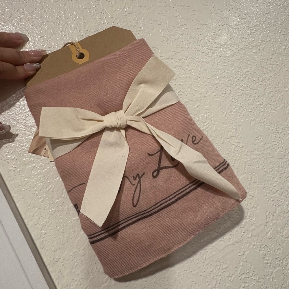 Demdaco Pink "For My Love" scarf